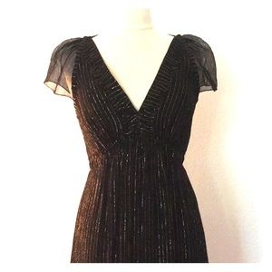 BCBG Max Azria black & gold evening dress
